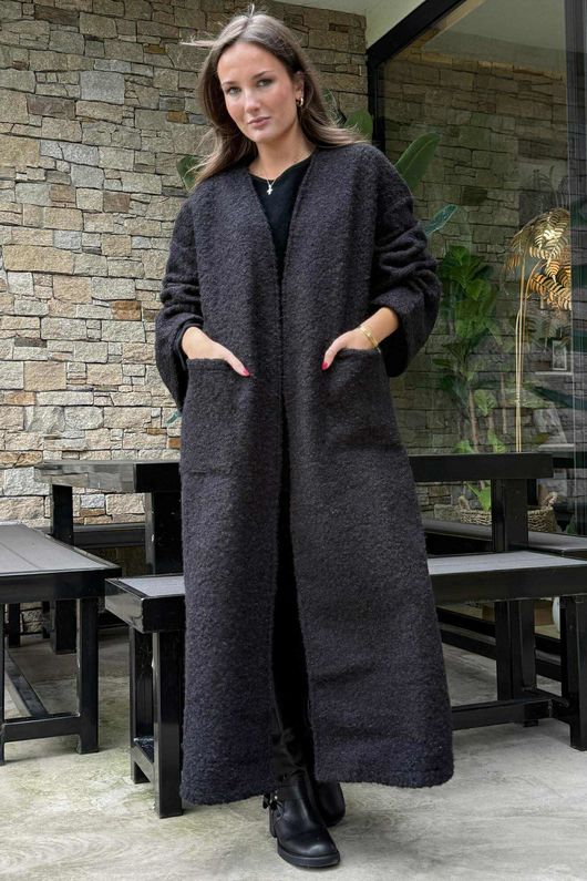 Norbury Japanese Duster Coat Black /20=